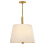 Clive Pendant - Heritage Brass / Off White