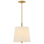 Clive Pendant - Heritage Brass / Off White