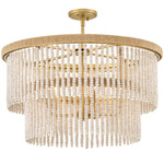 Indra Convertible Semi Flush Ceiing / Pendant - Lacquered Brass