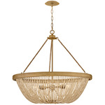 Tula Chandelier - Burnished Gold / Natural