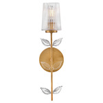 Aliso Wall Sconce - Distressed Brass / Clear