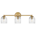 Ava Bathroom Vanity Light - Lacquered Brass / Clear