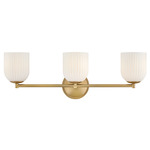 Ava Bathroom Vanity Light - Lacquered Brass / Opal