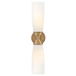 Alexis Bathroom Vanity Light - Heritage Brass / Etched Opal