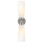 Alexis Bathroom Vanity Light - Polished Nickel / Etched Opal