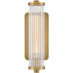 Ellery Wall Sconce - Heritage Brass / Clear