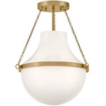 Collins Semi Flush Ceiling Light - Heritage Brass