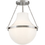 Collins Semi Flush Ceiling Light - Polished Nickel