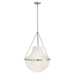 Collins Pendant - Polished Nickel / Opal