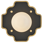 Howe Convertible Wall / Ceiling Light - Gloss Black / Etched Opal