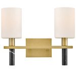 Turin Bathroom Vanity Light - Lacquered Brass / Etched Opal