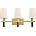 Turin Bathroom Vanity Light - Lacquered Brass / Etched Opal