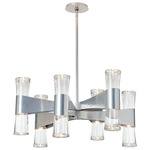 Bellis Chandelier - Sterling / Clear
