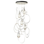 Lyric Round Multi Light Pendant - Sterling / Clear
