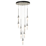 Lilium Round Multi Light Pendant - Sterling / Frost / Clear
