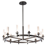 Windsor Chandelier - Dark Smoke / Frosted