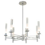 Truss Round Chandelier - Sterling / Frosted