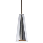 Spire Pendant - Dark Smoke / Clear Steel