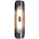 Shield Glass Wall Sconce - Black / Clear Steel