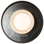 Focal Color-Select Wall Sconce / Ceiling Flush Light - Dark Smoke / Clear Steel