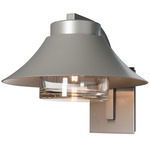 Stowe Outdoor Dark Sky Wall Sconce - Coastal Burnished Steel / Clear