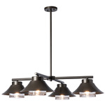 Stowe Outdoor Dark Sky 4 Light Pendant - Coastal Dark Smoke / Clear