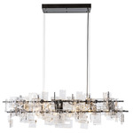 Fusion Linear Pendant - Ink / Seeded Clear