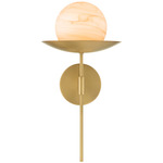 Olenne Stem Wall Sconce - Legacy Brass / Amber Swirl