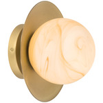 Olenne Wall Sconce - Legacy Brass / Amber Swirl