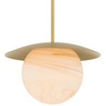Olenne Pendant - Legacy Brass / Amber Swirl