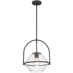 Coralyn Pendant - Matte Black / Clear