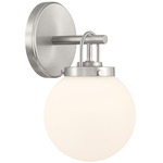 Ortesa Wall Sconce - Brushed Nickel / Etched White