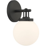 Ortesa Wall Sconce - Matte Black / Etched White