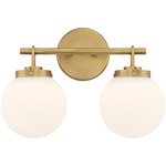 Ortesa Bathroom Vanity Light - Legacy Brass / Etched White