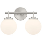 Ortesa Bathroom Vanity Light - Brushed Nickel / Etched White