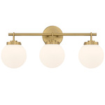 Ortesa Bathroom Vanity Light - Legacy Brass / Etched White