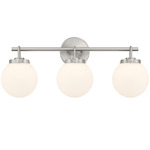 Ortesa Bathroom Vanity Light - Brushed Nickel / Etched White