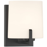 Mirelle Wall Sconce - Matte Black / Etched Opal
