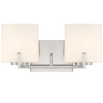 Mirelle Bathroom Vanity Light - Brushed Nickel / Etched Opal