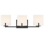 Mirelle Bathroom Vanity Light - Matte Black / Etched Opal