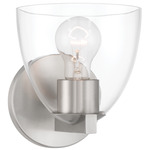 Noellea Wall Sconce - Brushed Nickel / Clear