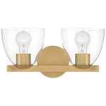 Noellea Bathroom Vanity Light - Legacy Brass / Clear