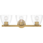 Noellea Bathroom Vanity Light - Legacy Brass / Clear
