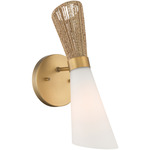 Vantrel Wall Sconce - Legacy Brass / Etched Opal
