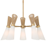 Vantrel Chandelier - Legacy Brass / Etched Opal