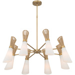 Vantrel Chandelier - Legacy Brass / Etched Opal