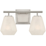 Siena Bathroom Vanity Light - Brushed Nickel / Alabaster