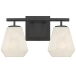 Siena Bathroom Vanity Light - Matte Black / Alabaster