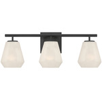 Siena Bathroom Vanity Light - Matte Black / Alabaster