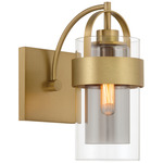 Ravik Wall Sconce - Legacy Brass / Clear / Grey